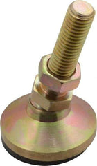 Vlier - 1/2-13 Bolt Thread, Studded Pivotal Stud Mount Leveling Pad & Mount - 3,750 Max Lb Capacity, 1-7/8" Base Diam - Industrial Tool & Supply