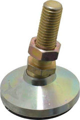 Vlier - 5/8-11 Bolt Thread, Studded Pivotal Stud Mount Leveling Pad & Mount - 4,500 Max Lb Capacity, 2-1/2" Base Diam - Industrial Tool & Supply