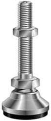 Vlier - 1/2-13 Bolt Thread, Studded Pivotal Stud Mount Leveling Pad & Mount - 5,000 Max Lb Capacity, 1-7/8" Base Diam - Industrial Tool & Supply
