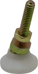 Vlier - 1/4-20 Bolt Thread, Studded Pivotal Stud Mount Leveling Pad & Mount - 200 Max Lb Capacity, 1" Base Diam - Industrial Tool & Supply