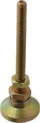 Vlier - 1/4-20 Bolt Thread, Studded Pivotal Stud Mount Leveling Pad & Mount - 1,100 Max Lb Capacity, 1" Base Diam - Industrial Tool & Supply