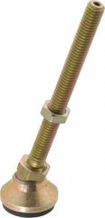 Vlier - 3/8-16 Bolt Thread, Studded Pivotal Stud Mount Leveling Pad & Mount - 2,800 Max Lb Capacity, 1-1/4" Base Diam - Industrial Tool & Supply