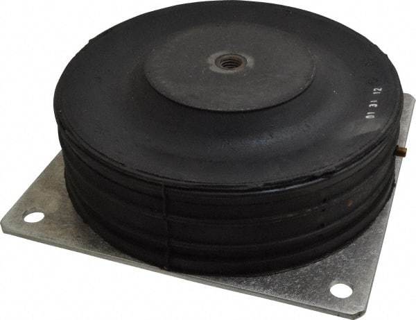 Barrymount - 5/8-11 Bolt Thread, 10" Wide Stud Mount Leveling Pad & Mount - 2,400 Max Lb Capacity, 9.66" Base Diam - Industrial Tool & Supply