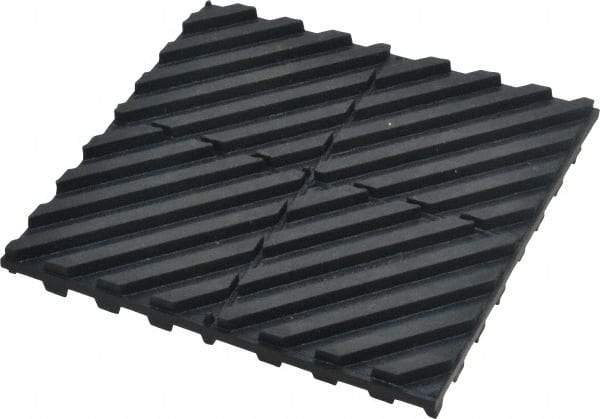Barrymount - 4" Long x 4" Wide x 5/16" Thick, Neoprene, Machinery Leveling Pad & Mat - Industrial Tool & Supply