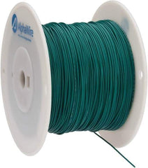 Alpha Wire - 22 AWG, 7 Strand, 305 m OAL, Tinned Copper Hook Up Wire - Green PVC Jacket, 0.062" Diam - Industrial Tool & Supply