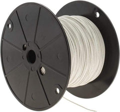 Alpha Wire - 22 AWG, 7 Strand, 305 m OAL, Tinned Copper Hook Up Wire - White PVC Jacket, 0.062" Diam - Industrial Tool & Supply