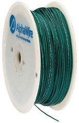 Alpha Wire - 22 AWG, 1 Strand, 305 m OAL, Tinned Copper Hook Up Wire - Green PVC Jacket, 0.057" Diam - Industrial Tool & Supply