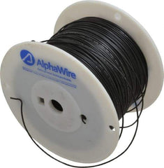 Alpha Wire - 20 AWG, 10 Strand, 305 m OAL, Tinned Copper Hook Up Wire - Black PVC Jacket, 0.069" Diam - Industrial Tool & Supply