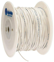 Alpha Wire - 20 AWG, 10 Strand, 305 m OAL, Tinned Copper Hook Up Wire - White PVC Jacket, 0.069" Diam - Industrial Tool & Supply