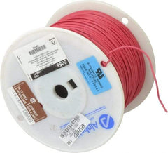 Alpha Wire - 18 AWG, 16 Strand, 305 m OAL, Tinned Copper Hook Up Wire - Red PVC Jacket, 0.079" Diam - Industrial Tool & Supply