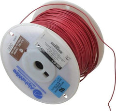 Alpha Wire - 18 AWG, 1 Strand, 305 m OAL, Tinned Copper Hook Up Wire - Red PVC Jacket, 0.072" Diam - Industrial Tool & Supply