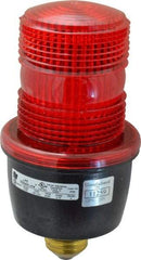 Federal Signal Corp - 120 VAC, 4X NEMA Rated, Strobe Tube, Red, Low Profile Mini Strobe Light - 65 to 95 Flashes per min, 3-1/8 Inch Diameter, 6.1 Inch High, IP66 Ingress Rating, Screw Mount - Industrial Tool & Supply