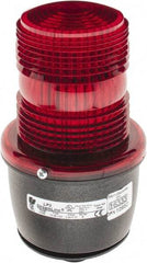 Federal Signal Corp - 12 to 48 VDC, 4X NEMA Rated, Strobe Tube, Red, Low Profile Mini Strobe Light - 65 to 95 Flashes per min, 1/2 Inch Pipe, 3-1/8 Inch Diameter, 5.8 Inch High, IP66 Ingress Rating, Pipe Mount - Industrial Tool & Supply