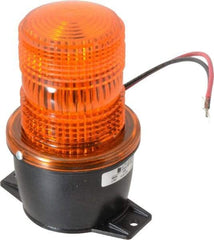 Federal Signal Corp - 12 to 48 VDC, 4X NEMA Rated, Strobe Tube, Amber, Low Profile Mini Strobe Light - 65 to 95 Flashes per min, 3-1/8 Inch Diameter, 5.1 Inch High, IP66 Ingress Rating, T Mount - Industrial Tool & Supply