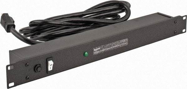 Wiremold - 6 Outlets, 120 Volts, 20 Amps, 15' Cord, Power Outlet Strip - 1 Circuits, Rack Mount, 5-15P NEMA Configuration, cULus, UL Listed File 1449 - Industrial Tool & Supply