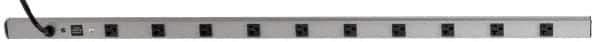 Wiremold - 10 Outlets, 120 Volts, 20 Amps, 6' Cord, Power Outlet Strip - Rack Mount, L5-20P NEMA Configuration, cULus, UL Listed File 1449 - Industrial Tool & Supply
