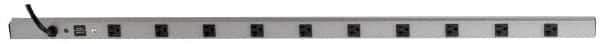 Wiremold - 10 Outlets, 120 Volts, 20 Amps, 15' Cord, Power Outlet Strip - Rack Mount, L5-20P NEMA Configuration, cULus, UL Listed File 1449 - Industrial Tool & Supply