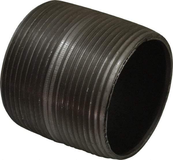 B&K Mueller - Schedule 40, 2-1/2" Diam x 2-1/2" Long Steel Black Pipe Nipple - Threaded - Industrial Tool & Supply