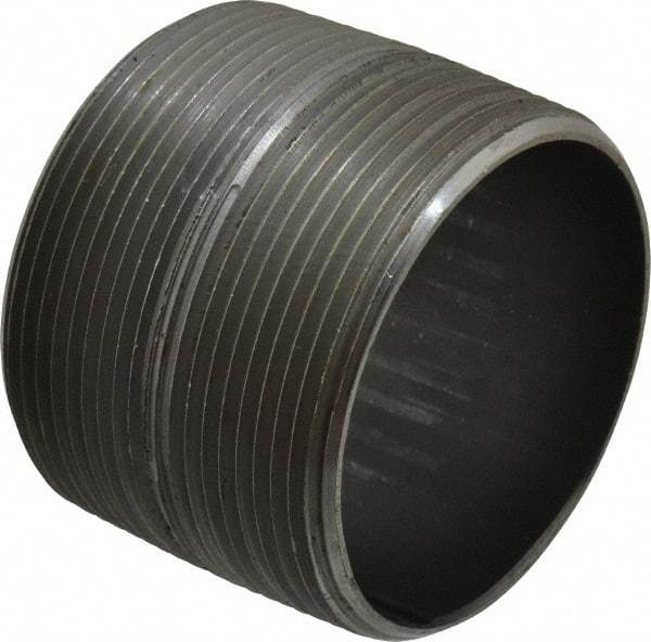 B&K Mueller - Schedule 40, 3" Diam x 2-5/8" Long Steel Black Pipe Nipple - Threaded - Industrial Tool & Supply