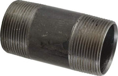 B&K Mueller - Schedule 40, 1-1/2" Diam x 3-1/2" Long Steel Black Pipe Nipple - Threaded - Industrial Tool & Supply