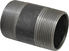 B&K Mueller - Schedule 40, 2-1/2" Diam x 4" Long Steel Black Pipe Nipple - Threaded - Industrial Tool & Supply
