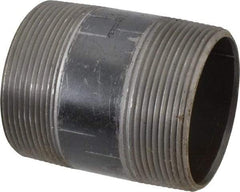 B&K Mueller - Schedule 40, 3" Diam x 4" Long Steel Black Pipe Nipple - Threaded - Industrial Tool & Supply