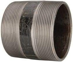 B&K Mueller - Schedule 40, 4" Diam x 4" Long Steel Black Pipe Nipple - Threaded - Industrial Tool & Supply