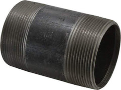 B&K Mueller - Schedule 40, 3" Diam x 5" Long Steel Black Pipe Nipple - Threaded - Industrial Tool & Supply