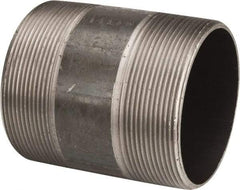 B&K Mueller - Schedule 40, 4" Diam x 5" Long Steel Black Pipe Nipple - Threaded - Industrial Tool & Supply