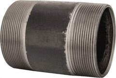 B&K Mueller - Schedule 40, 4" Diam x 6" Long Steel Black Pipe Nipple - Threaded - Industrial Tool & Supply