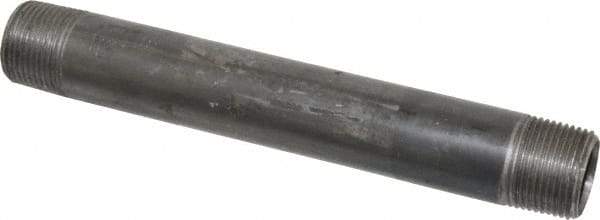 B&K Mueller - Schedule 40, 3/4" Diam x 7" Long Steel Black Pipe Nipple - Threaded - Industrial Tool & Supply