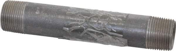 B&K Mueller - Schedule 40, 1" Diam x 7" Long Steel Black Pipe Nipple - Threaded - Industrial Tool & Supply