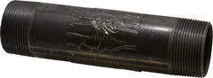 B&K Mueller - Schedule 40, 1-1/2" Diam x 7" Long Steel Black Pipe Nipple - Threaded - Industrial Tool & Supply
