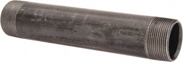 B&K Mueller - Schedule 40, 1-1/2" Diam x 9" Long Steel Black Pipe Nipple - Threaded - Industrial Tool & Supply