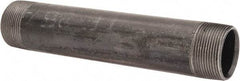 B&K Mueller - Schedule 40, 1-1/2" Diam x 9" Long Steel Black Pipe Nipple - Threaded - Industrial Tool & Supply