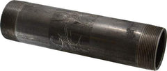 B&K Mueller - Schedule 40, 2" Diam x 9" Long Steel Black Pipe Nipple - Threaded - Industrial Tool & Supply