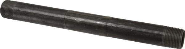 B&K Mueller - Schedule 40, 3/4" Diam x 10" Long Steel Black Pipe Nipple - Threaded - Industrial Tool & Supply