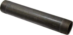 B&K Mueller - Schedule 40, 1-1/2" Diam x 10" Long Steel Black Pipe Nipple - Threaded - Industrial Tool & Supply