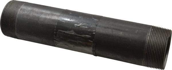 B&K Mueller - Schedule 40, 2" Diam x 10" Long Steel Black Pipe Nipple - Threaded - Industrial Tool & Supply