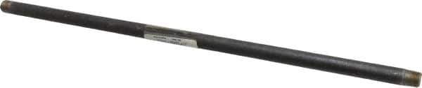 B&K Mueller - Schedule 40, 1/8" Diam x 12" Long Steel Black Pipe Nipple - Threaded - Industrial Tool & Supply