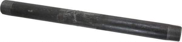 B&K Mueller - Schedule 40, 3/4" Diam x 12" Long Steel Black Pipe Nipple - Threaded - Industrial Tool & Supply