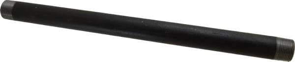 B&K Mueller - Schedule 40, 1" Diam x 18" Long Steel Black Pipe Nipple - Threaded - Industrial Tool & Supply