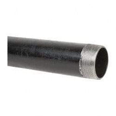 B&K Mueller - Schedule 40, 2" Diam x 18" Long Steel Black Pipe Nipple - Threaded - Industrial Tool & Supply