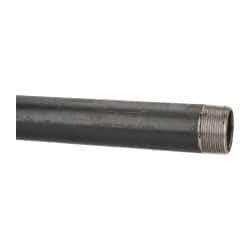 B&K Mueller - Schedule 40, 1-1/2" Diam x 24" Long Steel Black Pipe Nipple - Threaded - Industrial Tool & Supply