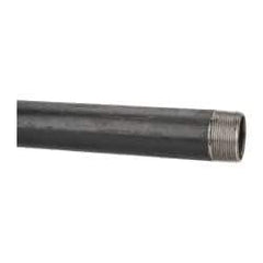 B&K Mueller - Schedule 40, 1-1/2" Diam x 24" Long Steel Black Pipe Nipple - Threaded - Industrial Tool & Supply