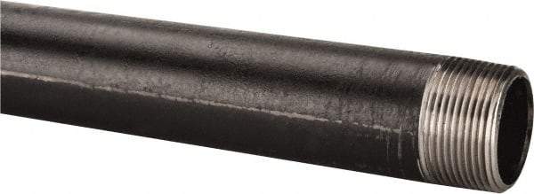 B&K Mueller - Schedule 40, 1-1/4" Diam x 36" Long Steel Black Pipe Nipple - Threaded - Industrial Tool & Supply
