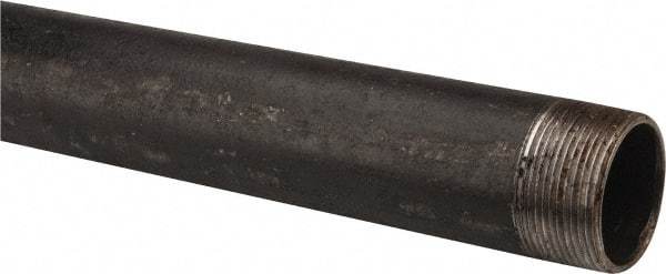 B&K Mueller - Schedule 40, 1-1/2" Diam x 36" Long Steel Black Pipe Nipple - Threaded - Industrial Tool & Supply