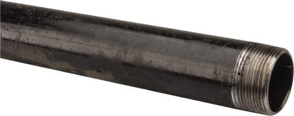 B&K Mueller - Schedule 40, 1-1/2" Diam x 48" Long Steel Black Pipe Nipple - Threaded - Industrial Tool & Supply