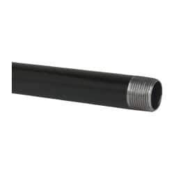 B&K Mueller - Schedule 40, 1" Diam x 60" Long Steel Black Pipe Nipple - Threaded - Industrial Tool & Supply
