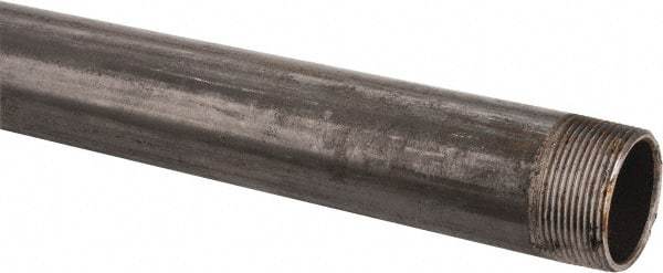 B&K Mueller - Schedule 40, 1-1/2" Diam x 60" Long Steel Black Pipe Nipple - Threaded - Industrial Tool & Supply